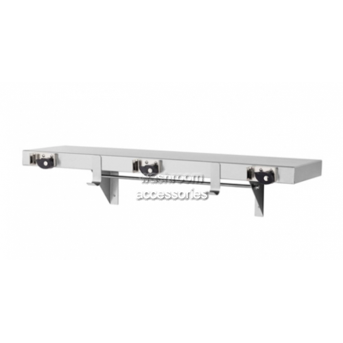 View 998 Utility Shelf with Hooks and Mop Broom Holders details.
