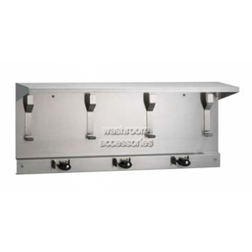 View 993 Utility Shelf with Hooks and Mop Broom Holders details.