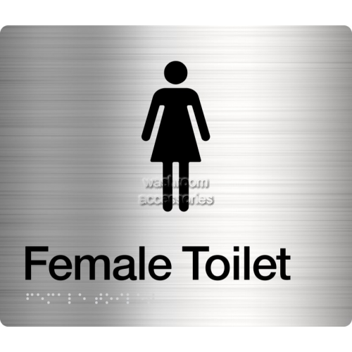View FT Female Toilet Sign Braille details.