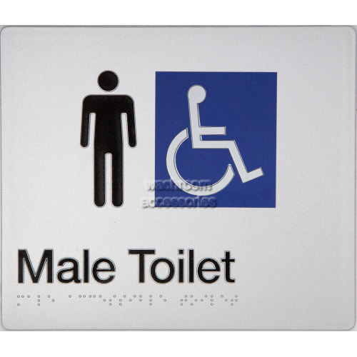 View MDT Male Accessible Toilet Sign Braille details.