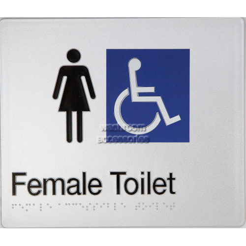 FDT Female Accessible Toilet Sign Braille