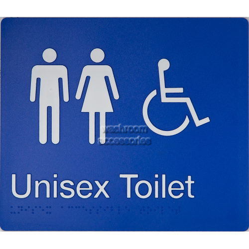 MFDT Unisex Accessible Toilet Sign Braille