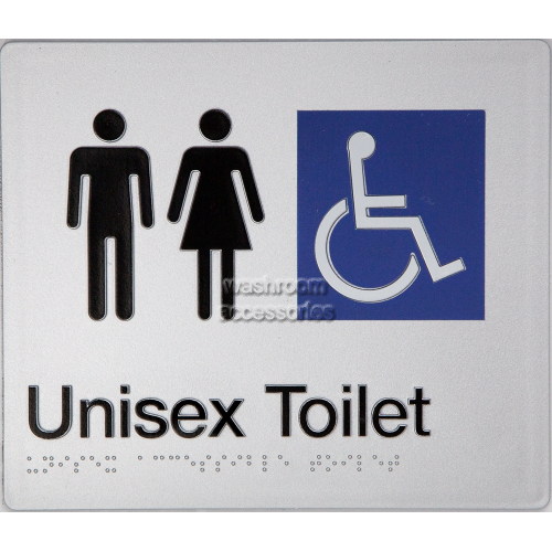 MFDT Unisex Accessible Toilet Sign Braille
