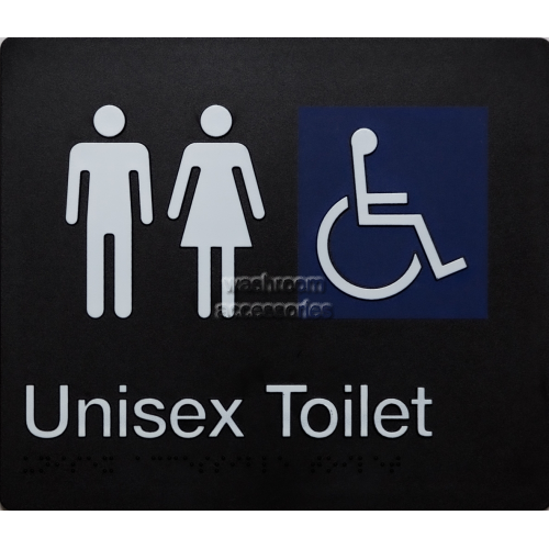 MFDT Unisex Accessible Toilet Sign Braille