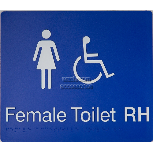 View FDTRH Female Accessible Toilet Right Hand Sign Braille details.