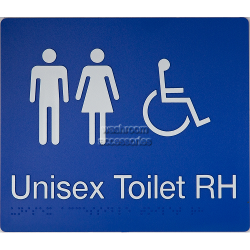 View MFDTRH Unisex Accessible Toilet Right Hand Sign Braille details.