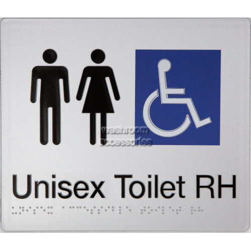View MFDTRH Unisex Accessible Toilet Right Hand Sign Braille details.