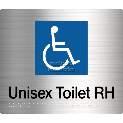 View DTRH Unisex Accessible Toilet Sign Braille details.