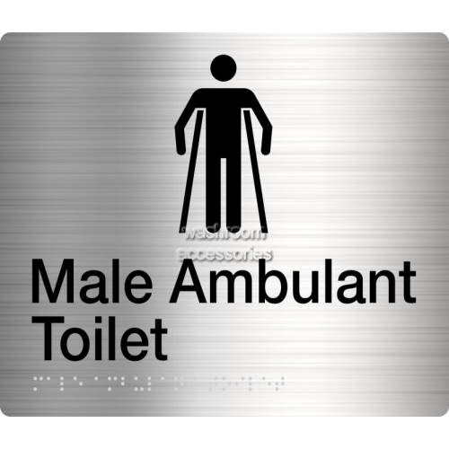 MAT Male Ambulant Toilet Sign Braille