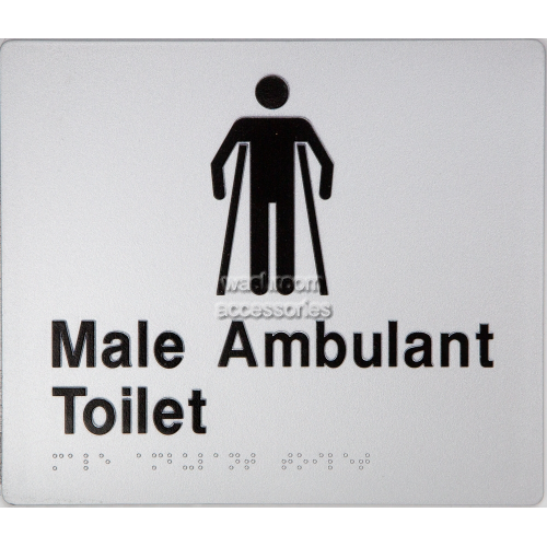 MAT Male Ambulant Toilet Sign Braille