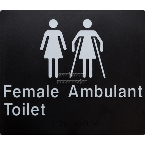 FFAT Female Toilet and Female Ambulant Toilet Sign Braille