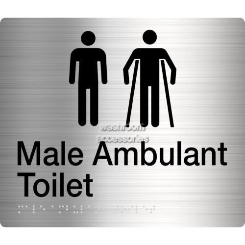 MMAT Male Toilet and Male Ambulant Toilet Sign Braille