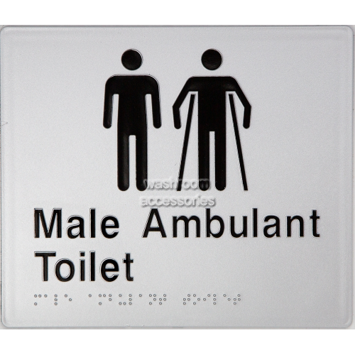 MMAT Male Toilet and Male Ambulant Toilet Sign Braille