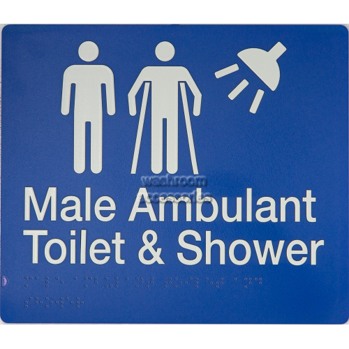 View MMATS Male Male Ambulant Toilet and Shower Sign Braille details.
