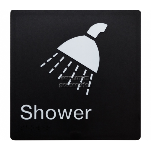 View Shower Sign Braille details.
