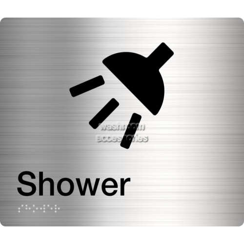 Shower Sign Braille