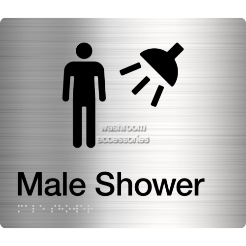 View MS Male Shower Sign Braille details.