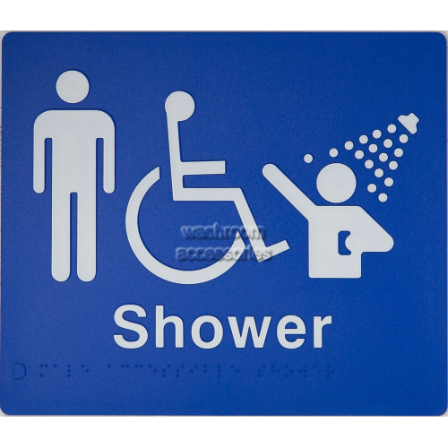 View MDS Male Accessible Shower Sign Braille details.