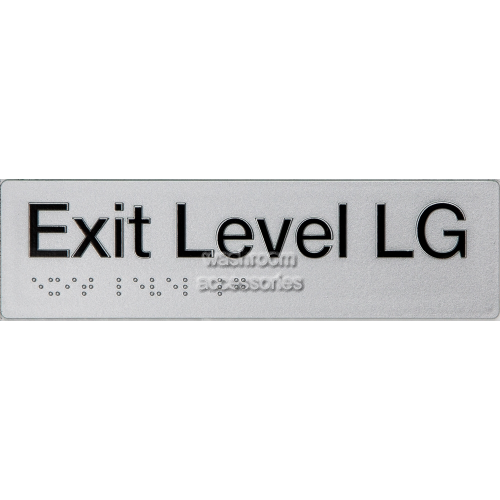 View ELG Exit Sign Lower Ground Floor Braille details.