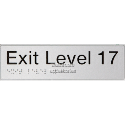 View EL17 Exit Sign Level 17 Braille details.