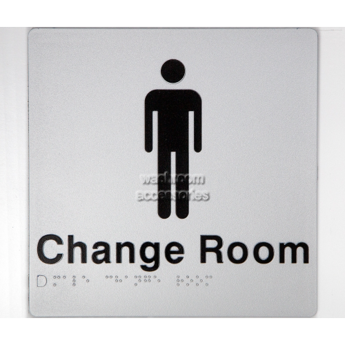 View MC Male Change Room Sign Braille details.