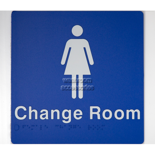 View FCR Female Change Room Sign Braille details.