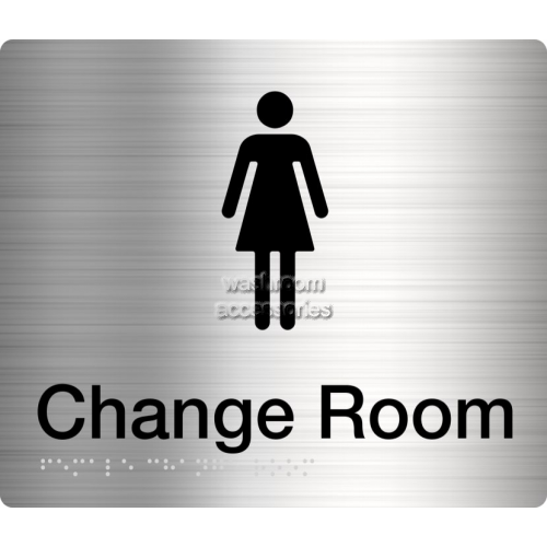 View FCR Female Change Room Sign Braille details.