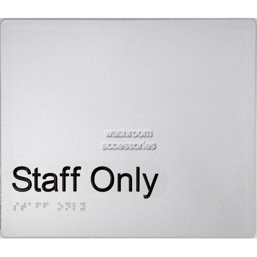 View Staff Only Sign Braille details.