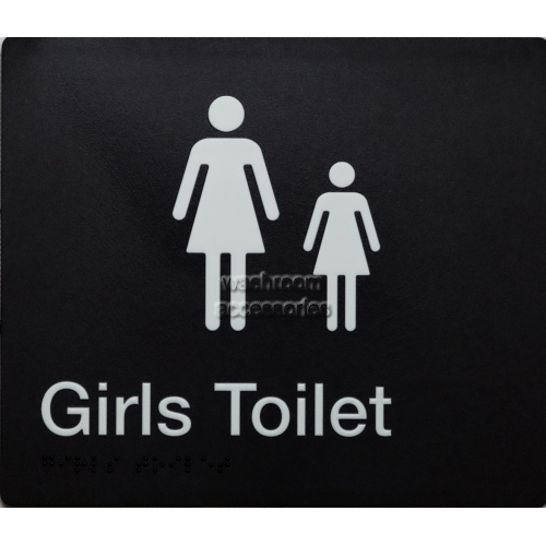 View GT Girls Toilet Sign Braille details.