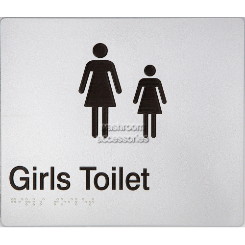 View GT Girls Toilet Sign Braille details.