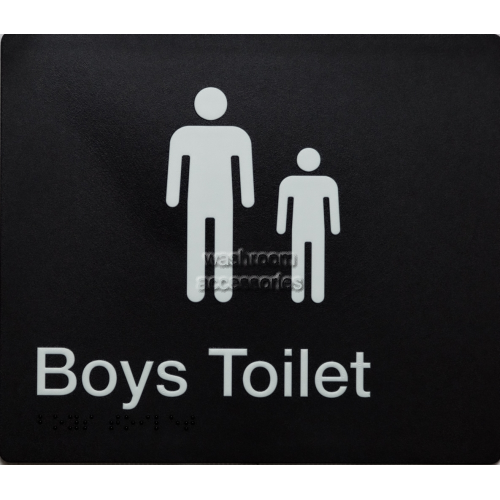 View BT Boys Toilet Sign Braille details.