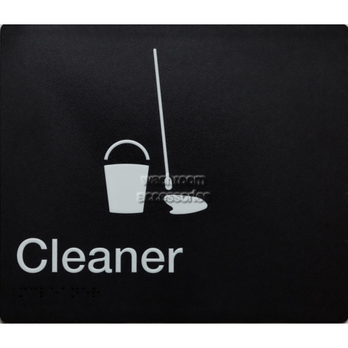 View Cleaners Room Sign Braille details.