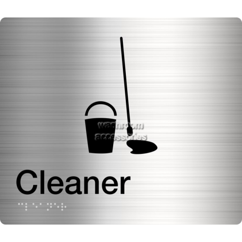 View Cleaners Room Sign Braille details.