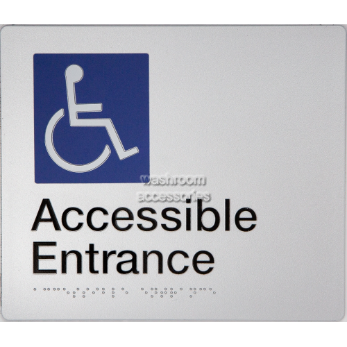AE Accessible Entrance Sign Braille
