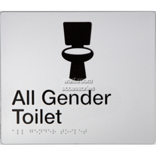 View AGT All Gender Toilet Sign Braille details.