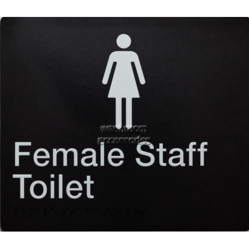 View Female Staff Toilet Amenity Sign Braille details.