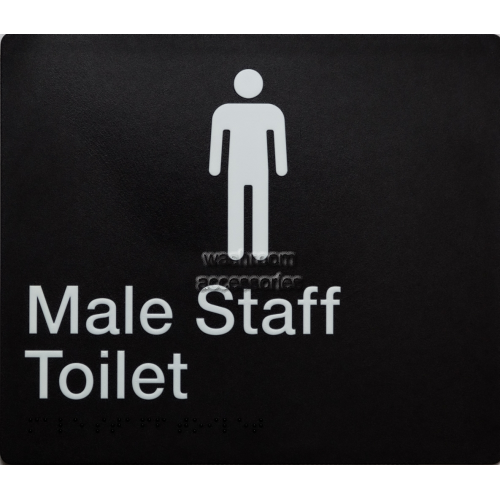 View Male Staff Toilet Amenity Sign Braille details.