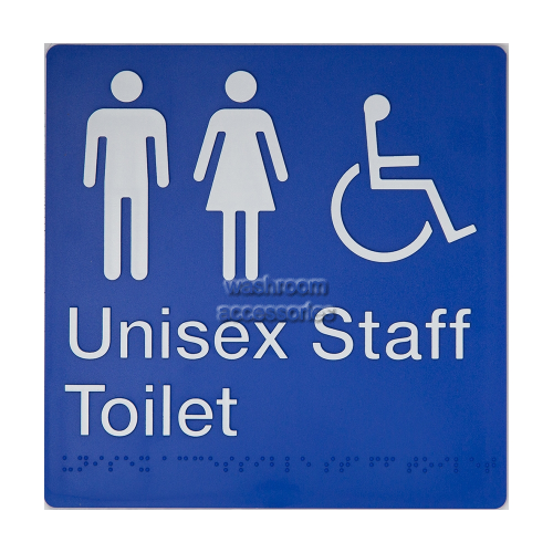 Unisex Accessible Staff Toilet Amenity Sign Braille