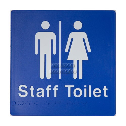 Unisex Staff Toilet Amenity Sign Braille