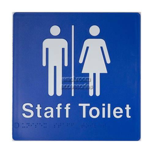 View Unisex Staff Toilet Amenity Sign Braille details.
