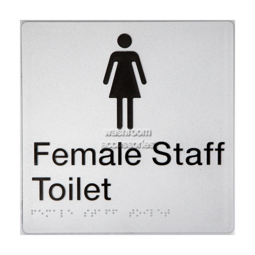 Female Staff Toilet Amenity Sign Braille