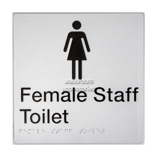 View Female Staff Toilet Amenity Sign Braille details.