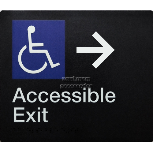 View Accessible Entrance Right Hand Arrow Sign Braille details.