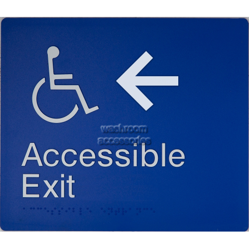 View Accessible Exit Left Arrow Sign Braille details.