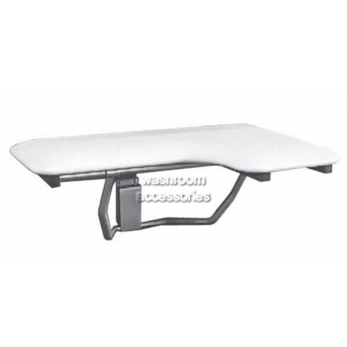 View B518 Folding Shower Seat Padded Cushion LH details.