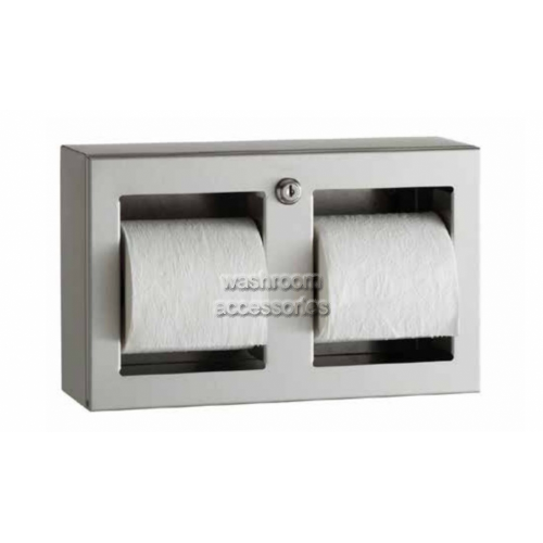 View B3588 Double Toilet Roll Holder Surface Mount details.