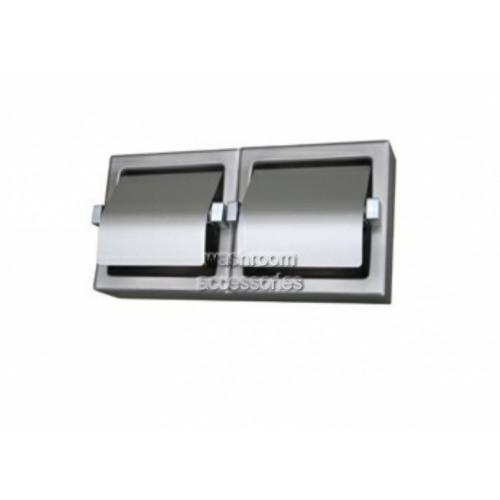 View ML263 Double Toilet Roll Holder Surface Mounted with hoods details.
