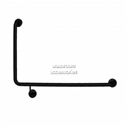 832 Toilet Grab Rail 90 Degree Right Hand Black - LAST STOCK