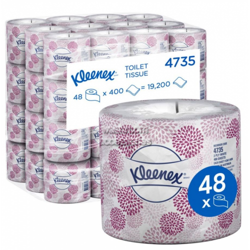 View 4735 Kleenex Toilet Tissue Paper Rolls 2Ply 400 sheet - Bulk Buy details.