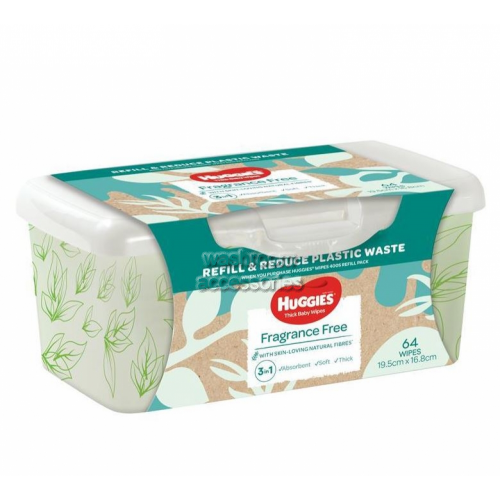 Thick Baby Wipes Refillable Tub Fragrance Free 